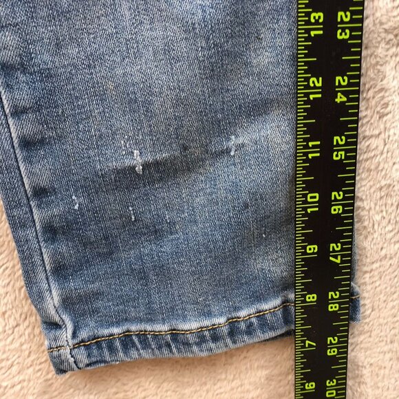 Levis Women's 511 Jeans Size 16  28x30 Straight Classic Blue Denim Mid Rise Y2K - Picture 4 of 16